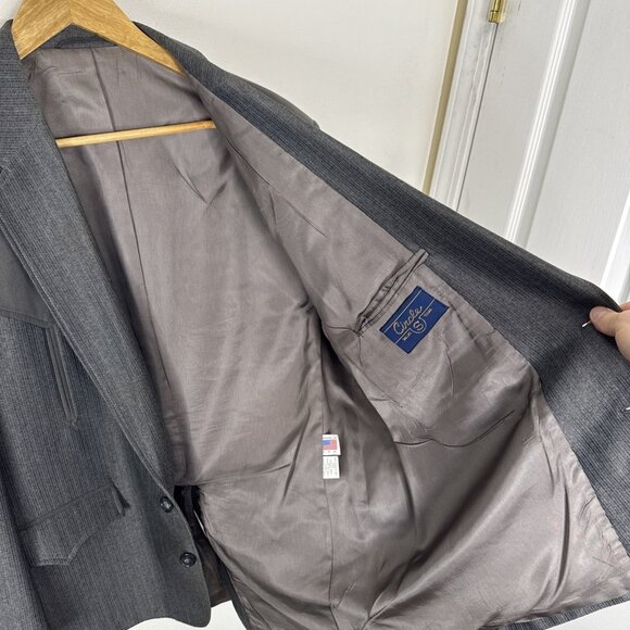 Circle S Men 44S Short Gray Western Blazer Sports Coat Cowboy USA - Picture 5 of 8